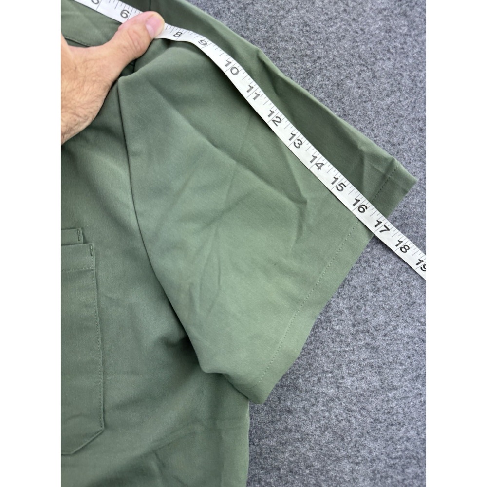 FIGS‎ Scrub Top Mens Sz 2XL Green Leon Technical Collection V-Neck Pocket FM1500 - Picture 12 of 16
